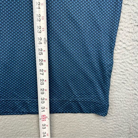 Deolax Polo‎ Shirt Mens XXL Blue Geometric Pattern Stretch Golf Casual Outdoor - Picture 13 of 16